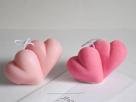 Molde silicona corazon doble